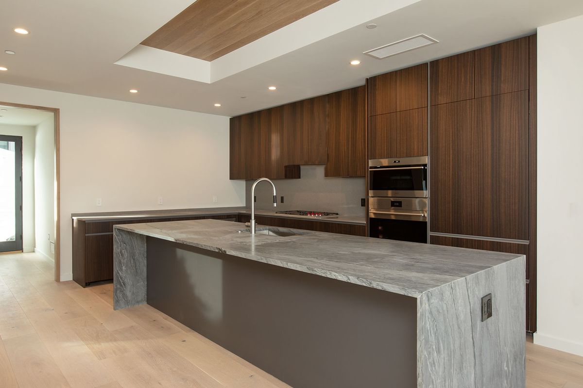 Kitchen and fireplace